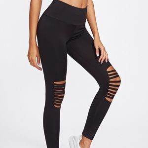 Active Ladder Ripped Knee Leggings